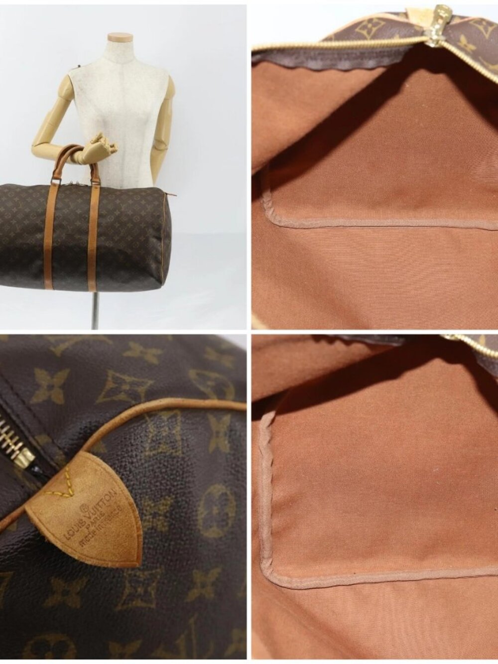 LOUIS VUITTON Monogram Keepall 55 Boston Bag M41424 LV Auth 147845 - Picture 15 of 15